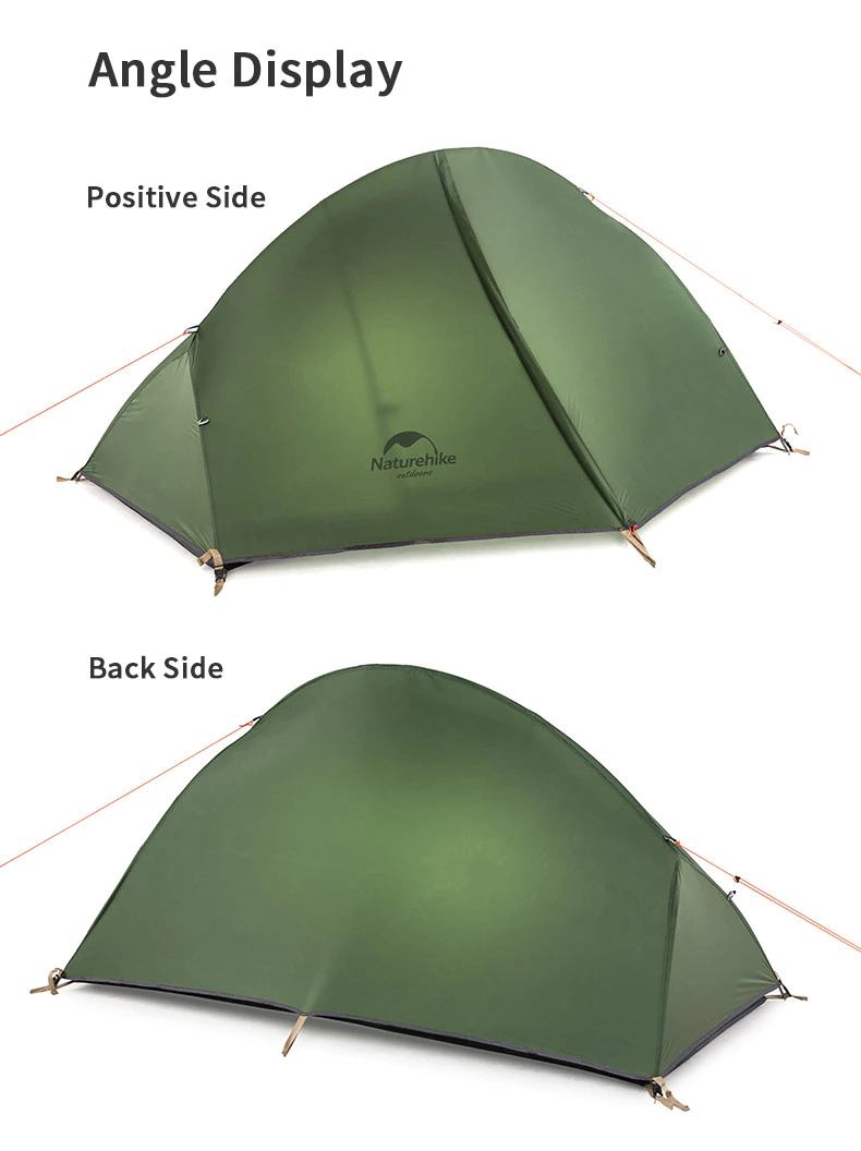 Cheap Goat Tents  Lightweight 20D Silicone Cycling Tent Portable Single Camping Tent Outdoor Backpack Tent With Free Mat   